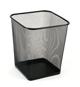 Papierkorb, schwarz, quadratisch, Draht, VICTORIA